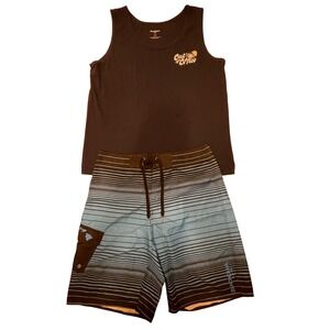 Swim Trunks & Tank Top Set Mens Large Out‎ of Office Honolua Hawaii Goodfellow